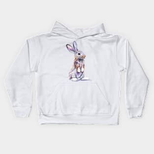 Cute Bunny Rabbit painting Kids Hoodie